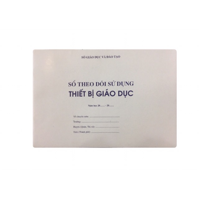 Sổ theo dõi sử dụng thiết bị giáo dục