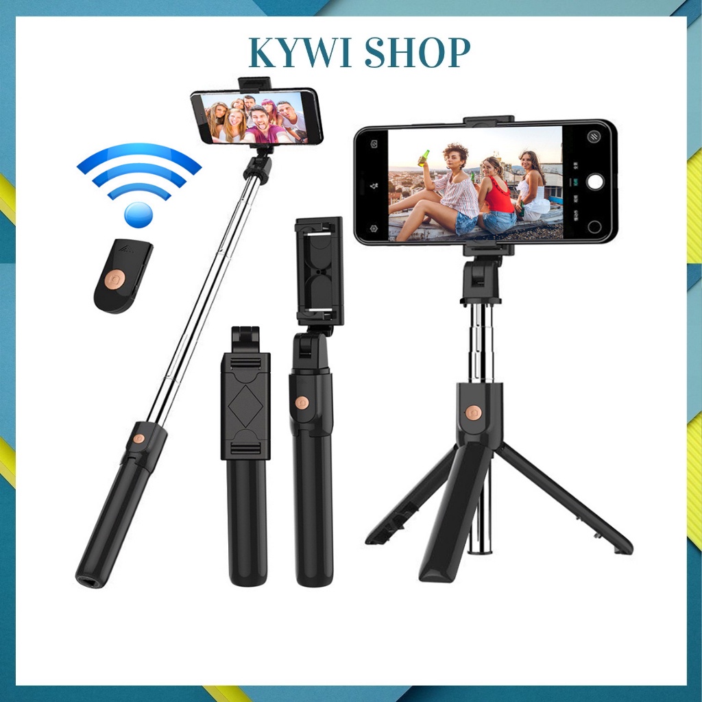 Gậy chụp hình tự sướng kiêm gậy 3 Chân K07 Gậy chụp ảnh 3 chân có điều khiển Bluetooth, cây livestream,tự sướng Tripod K07