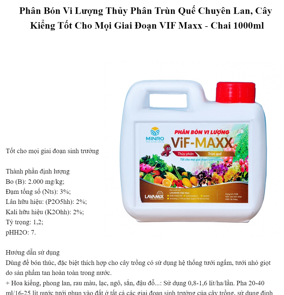 Bánh dầu thủy phân bón cây vi lượng VIF-MIX / Phân bánh dầu đậu phộng thủy phân - tốt cho mọi giai đoạn