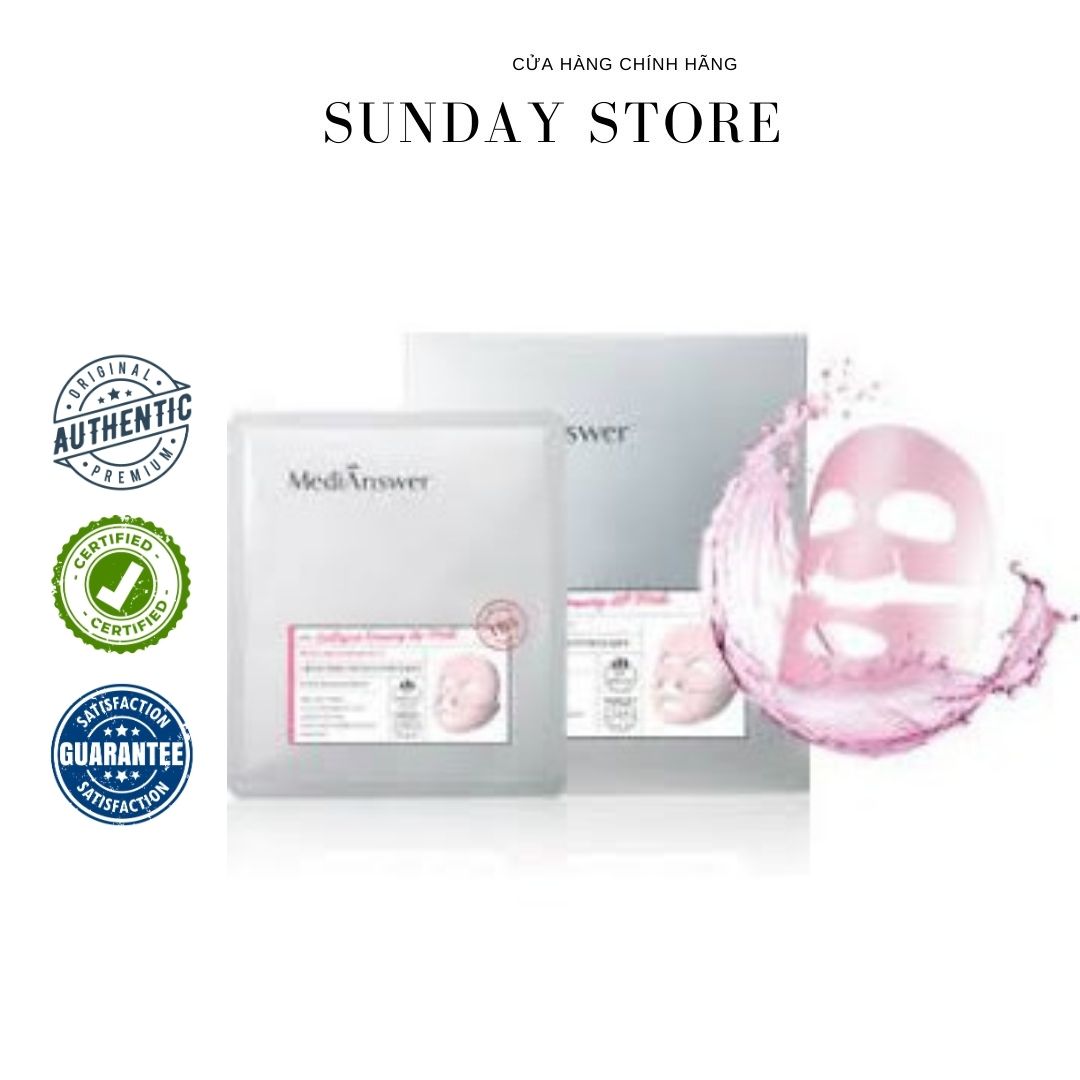 Mặt nạ Thạch Collagen MediAnswer - mặt nạ hot đẹp như tiêm filler, Cấp ẩm, Căng bóng, Bổ sung collagen cho da