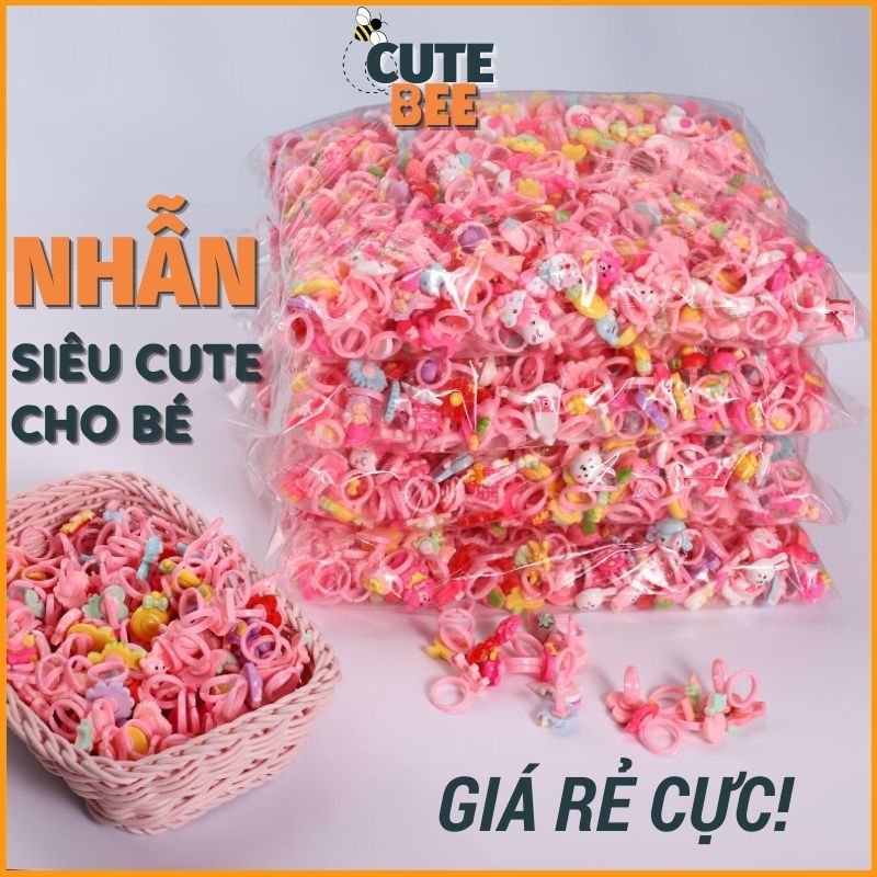 Nhẫn cute cho bé hình chibi, hoạt hình, mèo cưng, trái cây, kẹo ngọt - Nhẫn nhựa giá rẻ cho bé từ 3 tới 10 tuổi, vòng nhẫn có điều chỉnh nới rộng chật - nhẫn cute học sinh - nhẫn cute giá rẻ