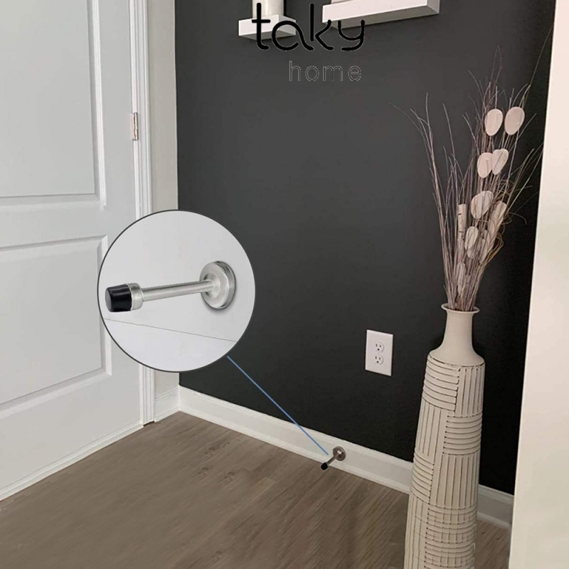 Chặn Cửa An Toàn Dán Tường Phòng Tắm, Chặn Cửa Dán Tường, Chặn Cửa Đa Năng, Chặn Cửa Chống Va Đập Dán Tường Sử Dụng Miếng Dán 3M Siêu Chắc, Phù Hợp Với Nhà Tắm, Chống Va Đập, Bảo Vệ Tường. TakyHome 1500Bac