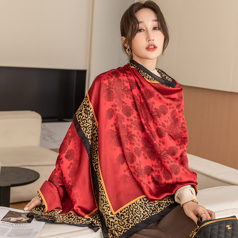 Khăn lụa dài choàng cổ họa tiết đa dạng chất đẹp mềm mịn 90x180cm thy thy store