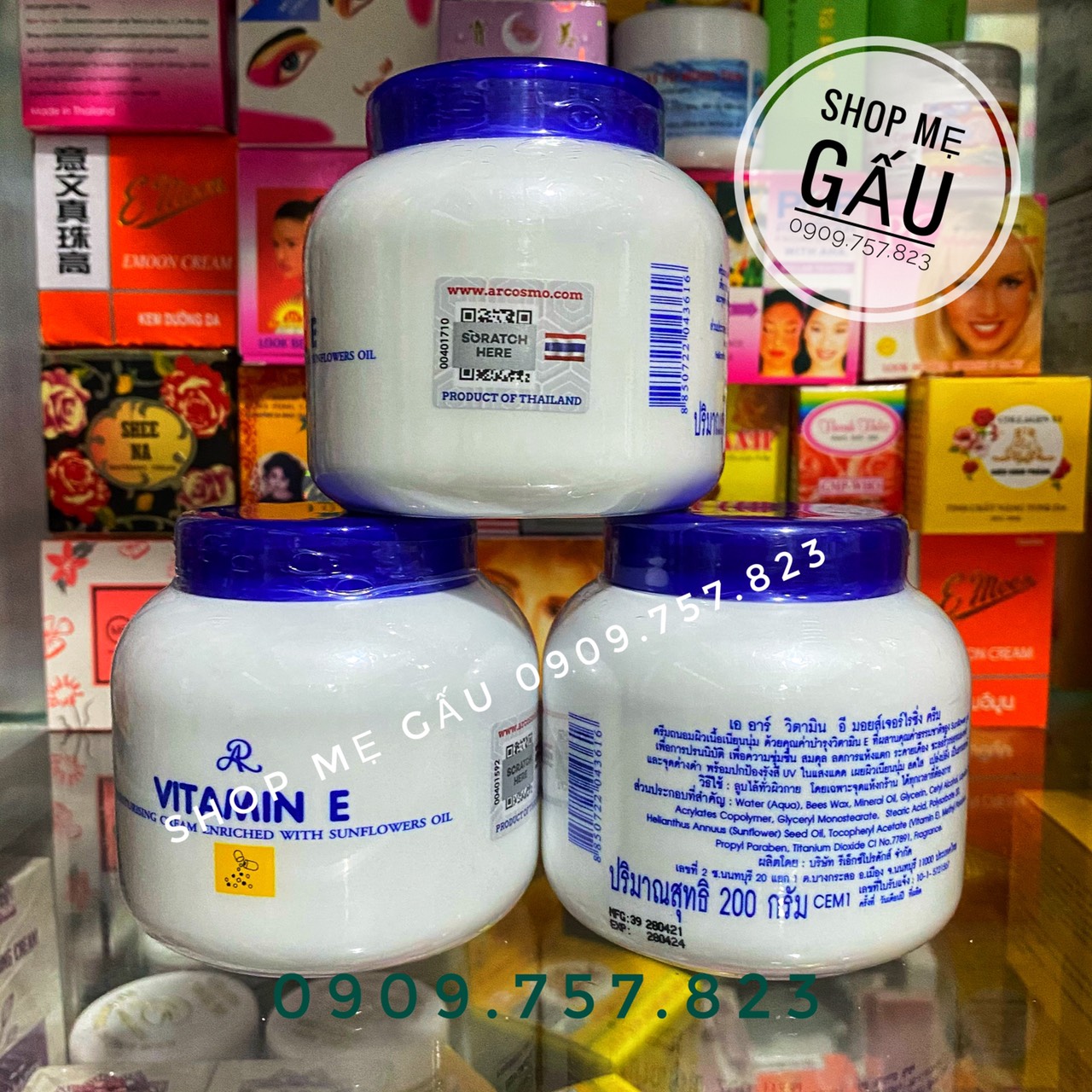 Kem Dưỡng Ẩm Body & Face Vitamin E Aron Thái Lan ( 1 hũ)