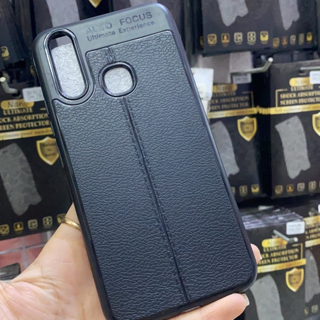 Ốp lưng Vivo Y11 dẻo giả da vân chỉ nổi siêu bền