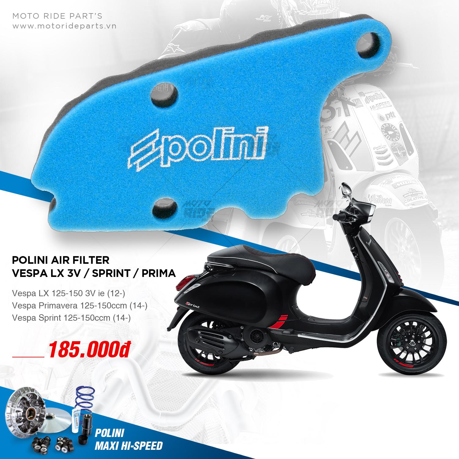 Polini lọc gió vespa sprint / primavera iget