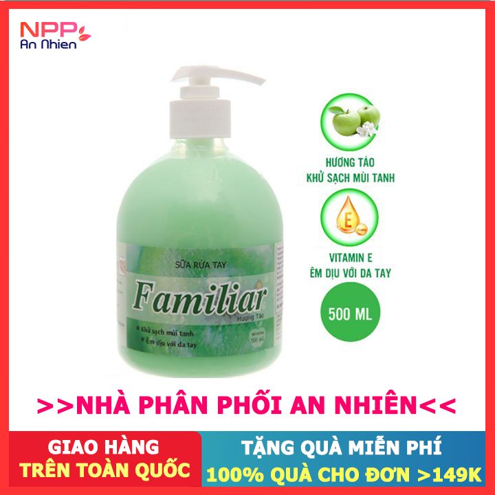 Sữa rửa tay familiar hương táo chai 500ml