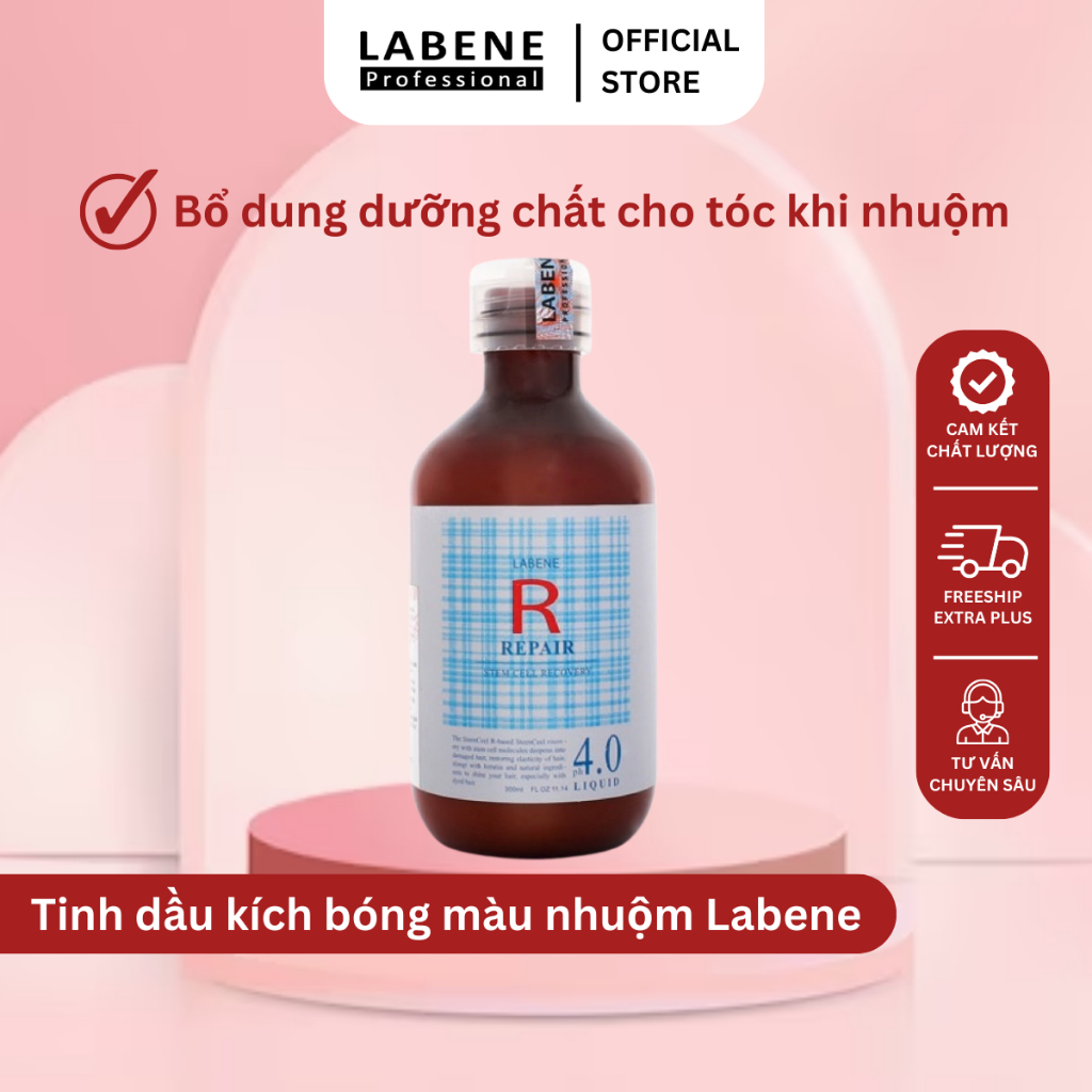 Tinh dầu kích bóng màu nhuộm và hỗ trợ dịch vụ uốn duỗi nhuộm labene ý 300ml