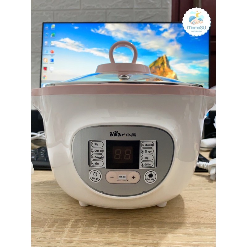 Decal Dán Tiếng Việt Bảng Điều Khiển Nồi Nấu Cháo Bear 1,6L