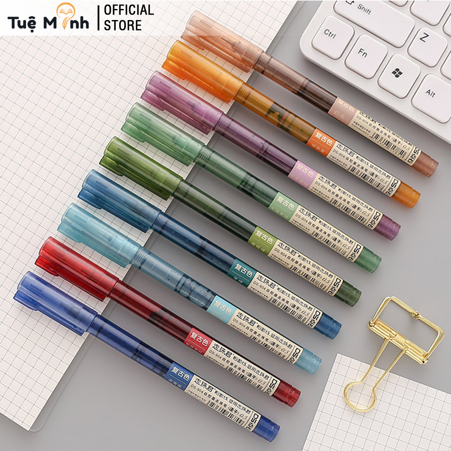 Bút Mực Nước Màu Cổ Điển B33 Nét 0.5Mm, Bút Viết Trang Trí Sổ, Ghi Chép- VPP Tuệ Minh