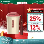 Bình cốc giữ nhiệt Mellow 390ml Sunhouse KS-TU390MW - Inox 304 an toàn - Giữ nhiệt 6-8h - Nắp bật tiện lợi