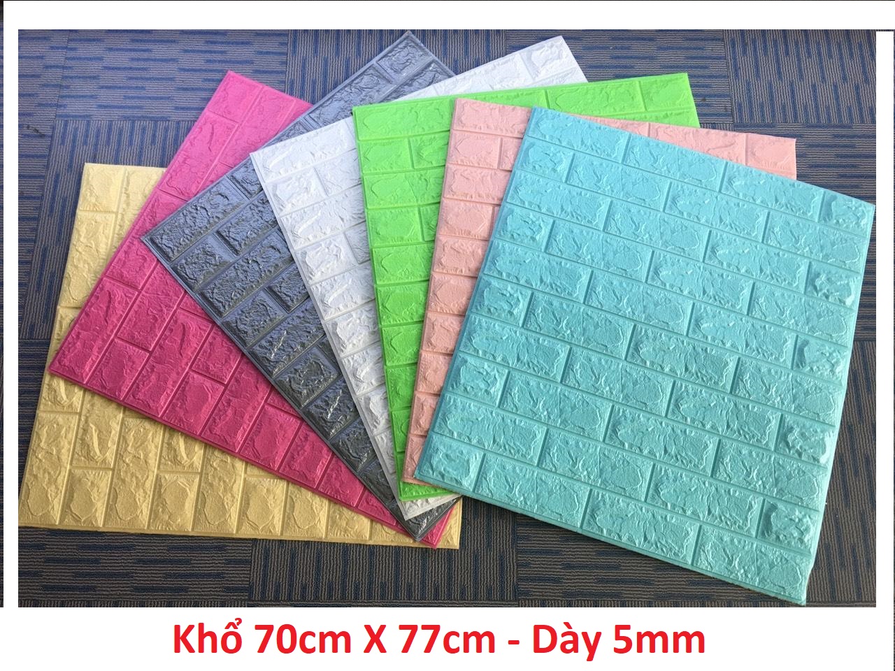 [HCM]XỐP DÁN TƯỜNG GIẢ GẠCH 3D ĐỘ DÀY 5MM (KHỔ 70cm X 77cm) CÓ SẴN KEO