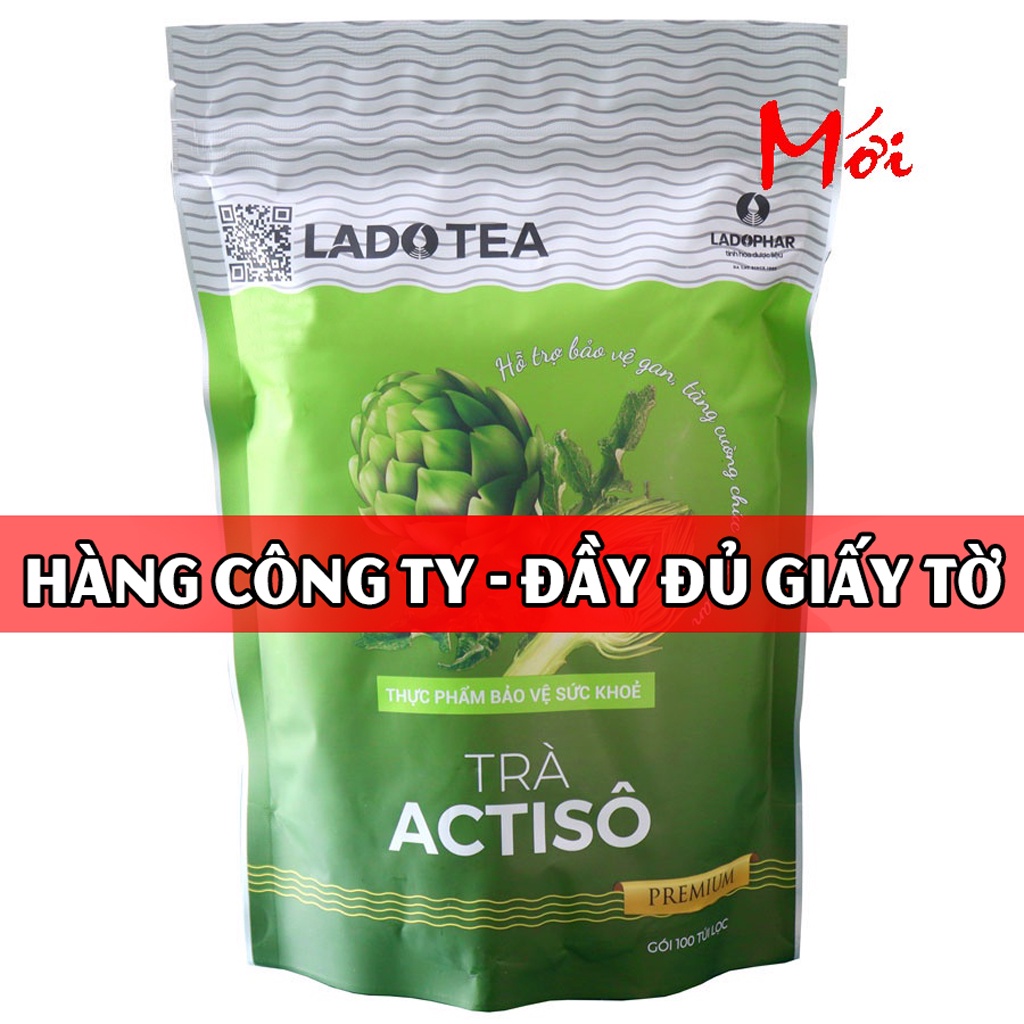 Trà Atiso túi lọc Đà Lạt Ladophar , chiết xuất từ lá Actisô và cao đặc Actisô Lâm Đồng