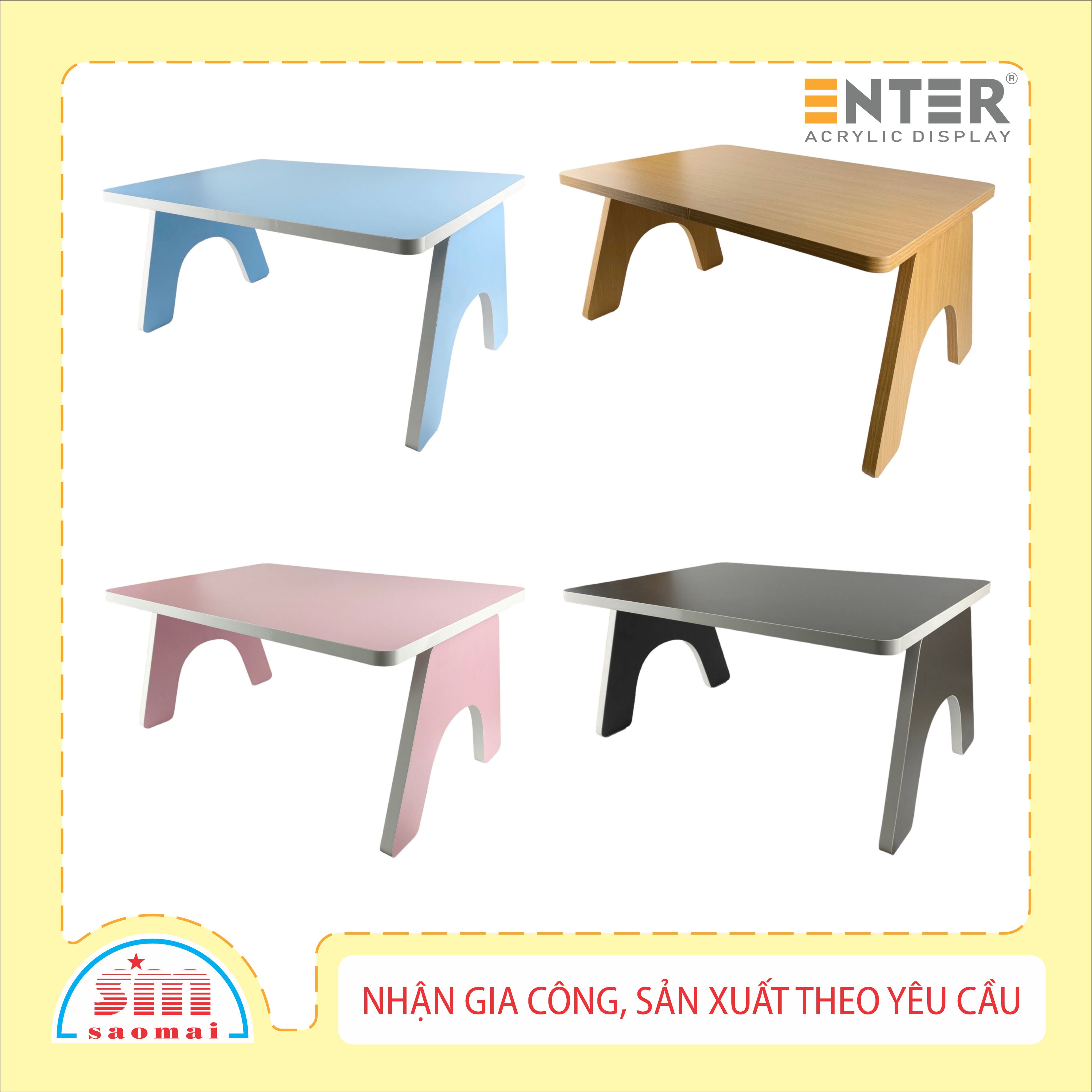 Bàn học / bàn gỗ xếp enter bg101 60x40x28cm