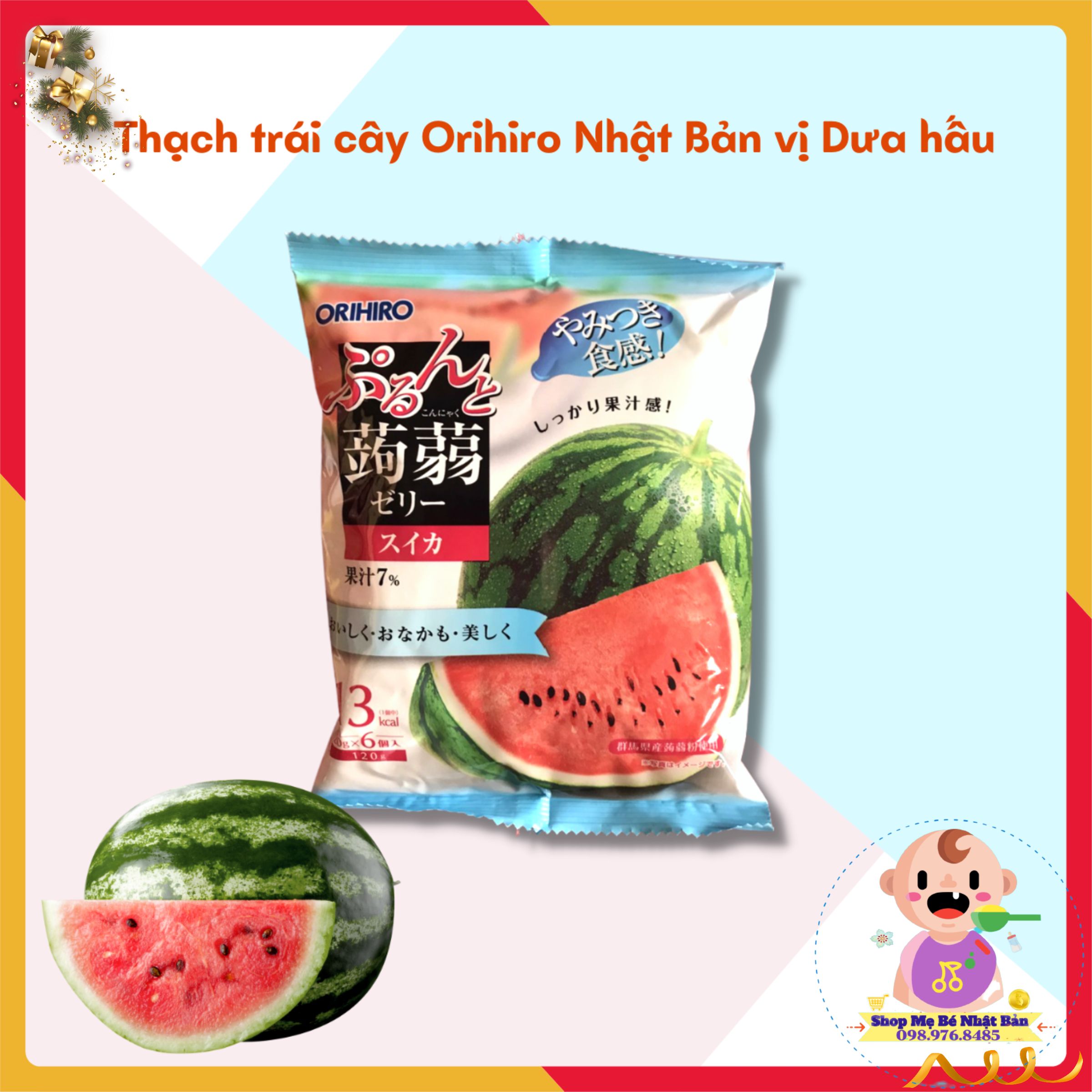 Thạch trái cây ORIHIRO - Nhật Bản - Dưa hấu