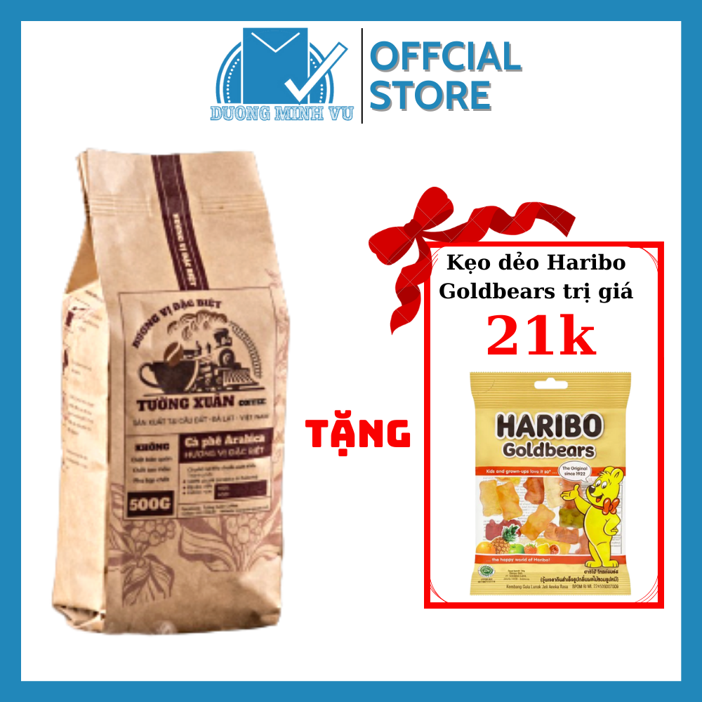 Arabica đặc biệt Cầu Đất Cà phê rang xay 500g Tặng 1 Bịch Kẹo Dẻo Haribo Goldbears