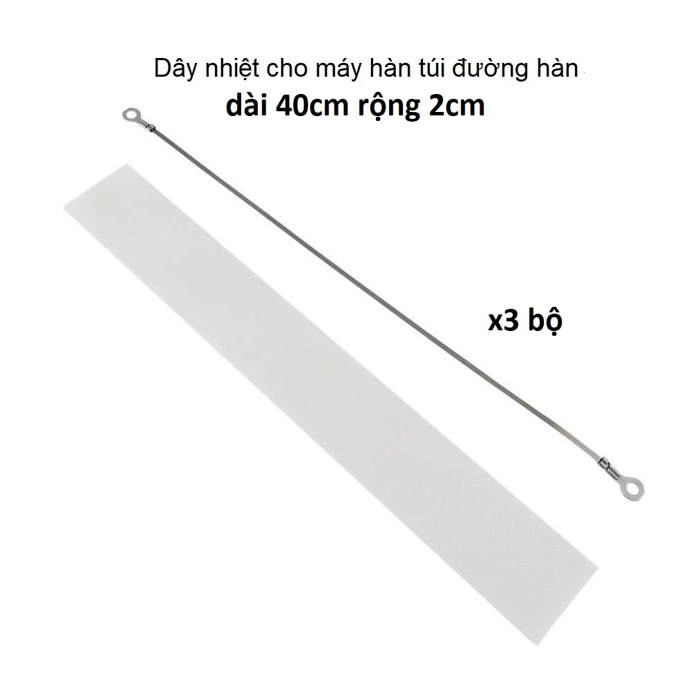 Bộ 03 dây hàn nhiệt máy hàn miệng túi đa năng 400x2mm