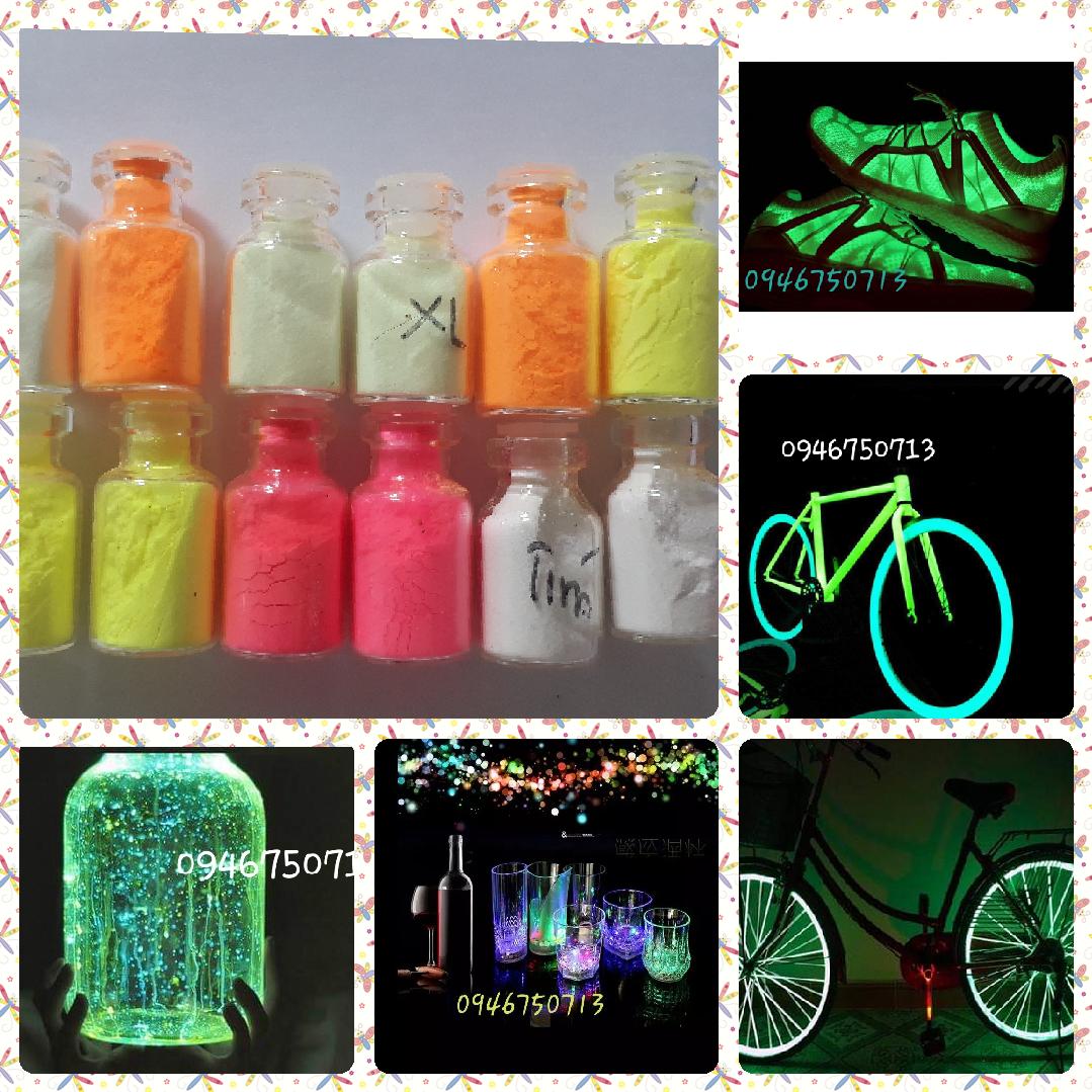 combo 1 lọ sơn dạ quang và 1 lọ bột dạ quang