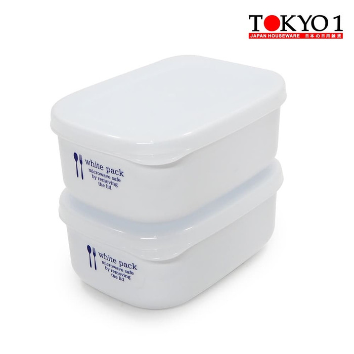 SET 2 HỘP NHỰA ĐỰNG THỰC PHẨM 280ML WHITE PACK - HÀNG NỘI ĐỊA NHẬT, chất liệu nhựa PP, an toàn trong lò vi sóng và ngăn đông trong tủ lạnh