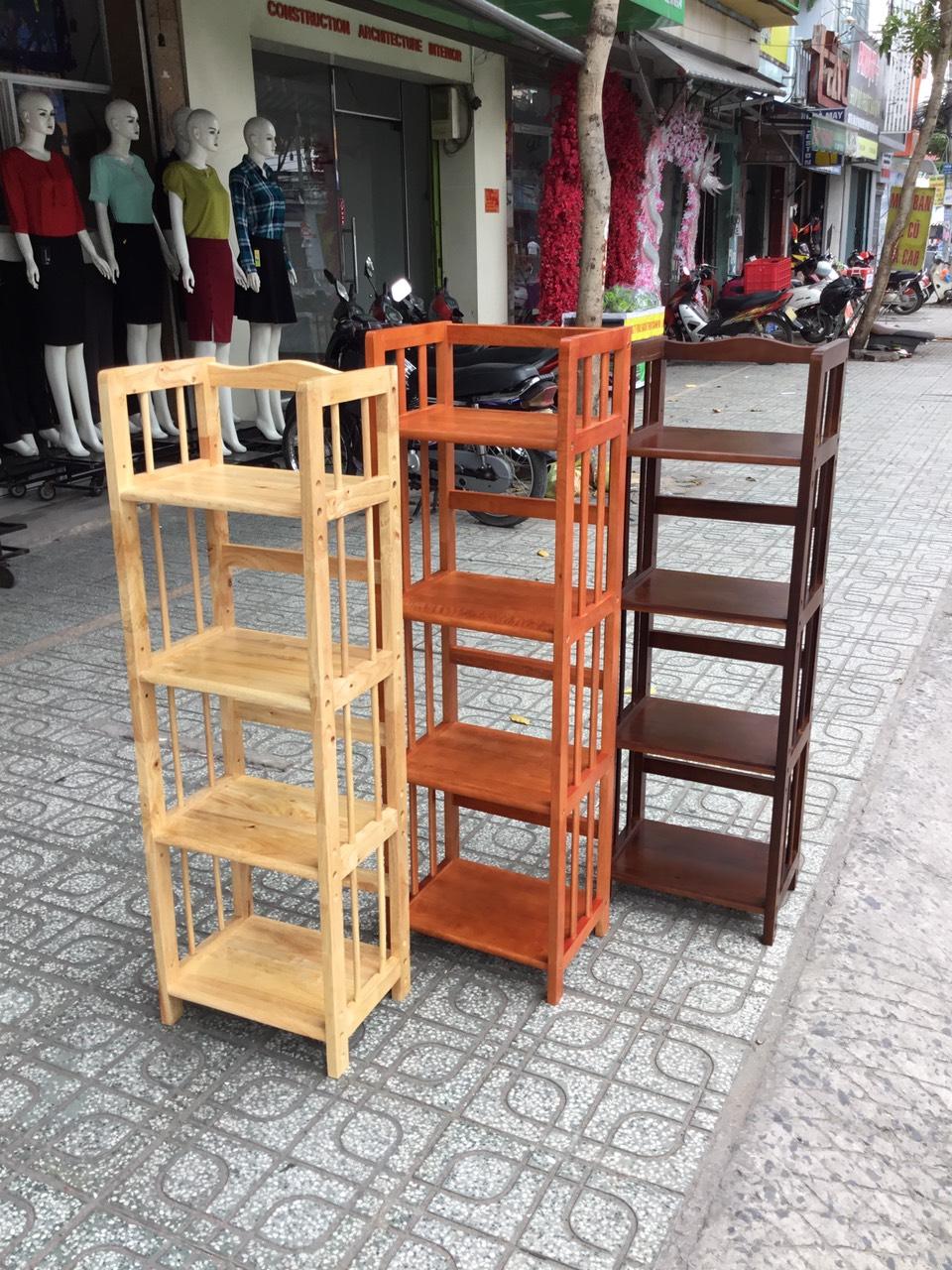 Kệ sách gỗ 4 tầng ngang 40 màu nâu