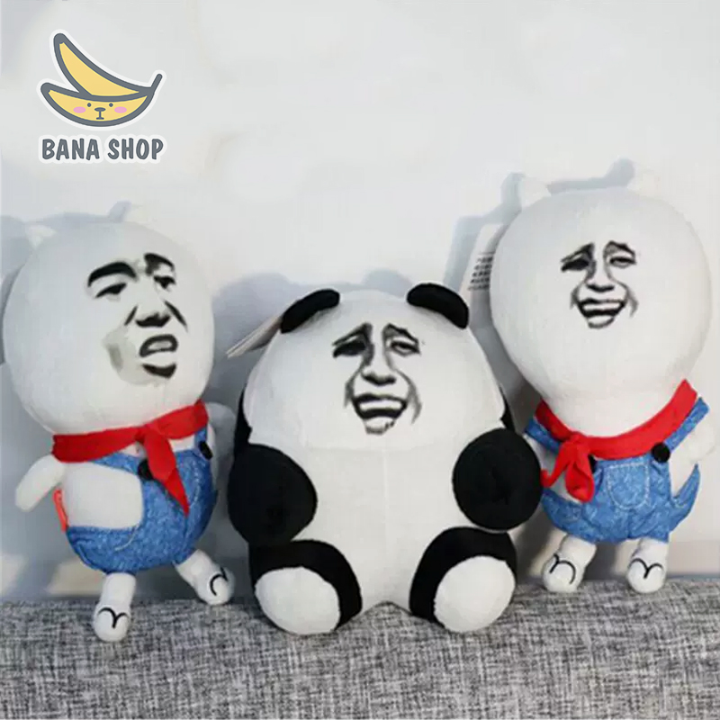 Thú nhồi bông mặt meme panda gấu trúc weibo baozou manhua bựa
