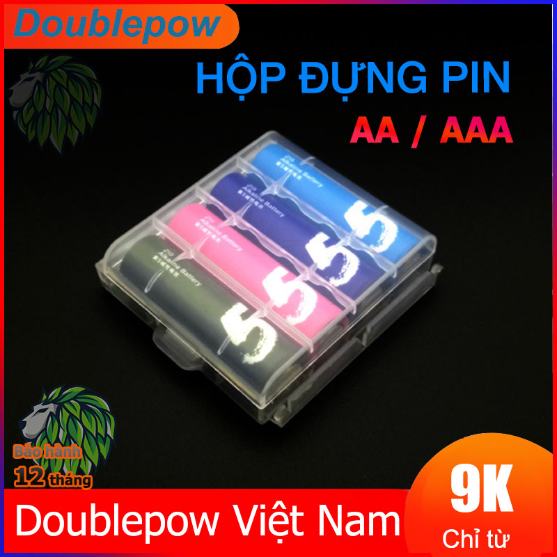Hộp Đựng Pin AA / AAA nhựa PP cao cấp - Hộp Lưu Trữ Pin Sạc AA an toàn