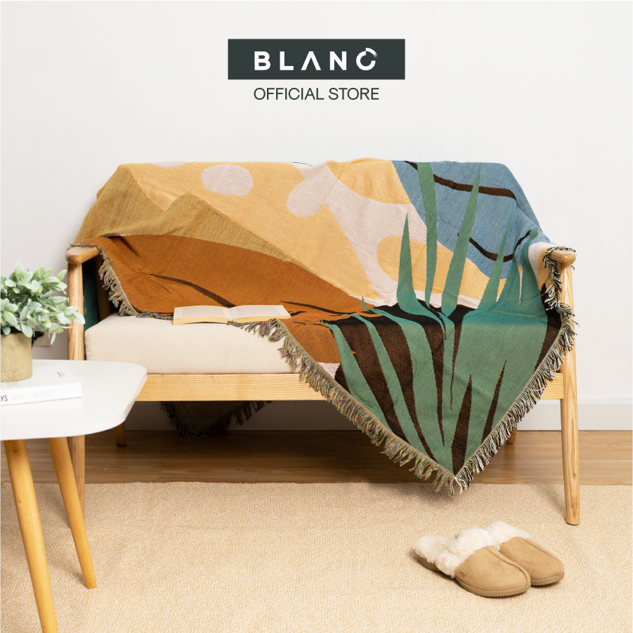 Chăn phủ sofa khăn phủ sofa trải sàn phong cách bắc âu decor nature blanc' 130 x 160