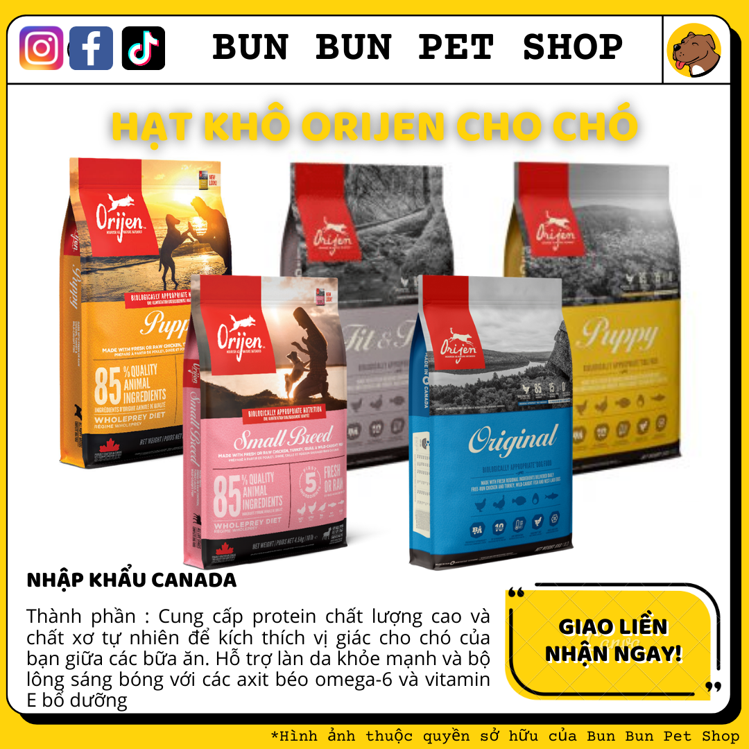 (2kg) Hạt khô cao cấp cho chó Orijen Puppy/Adult từ Canada