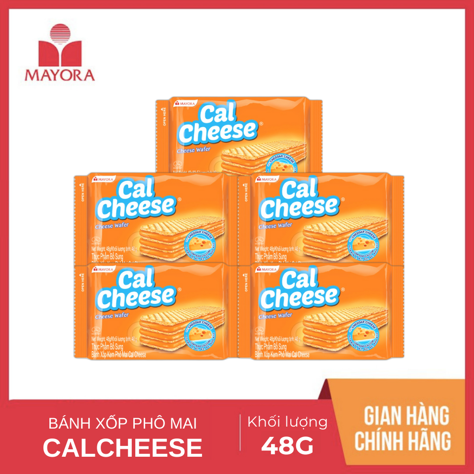 Combo 5 bánh xốp cal cheese phô mai gói 48g