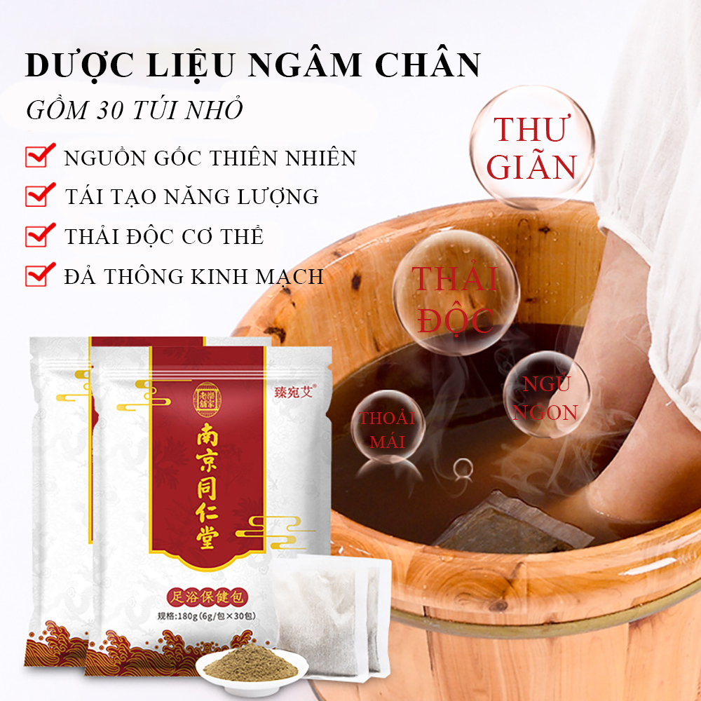 Conbo 30 gói nhỏ Dược liệu ngâm chân từ thiên nhiên giúp thải độc cơ thể thư giãn thoải mái an toàn hiệu quả cao