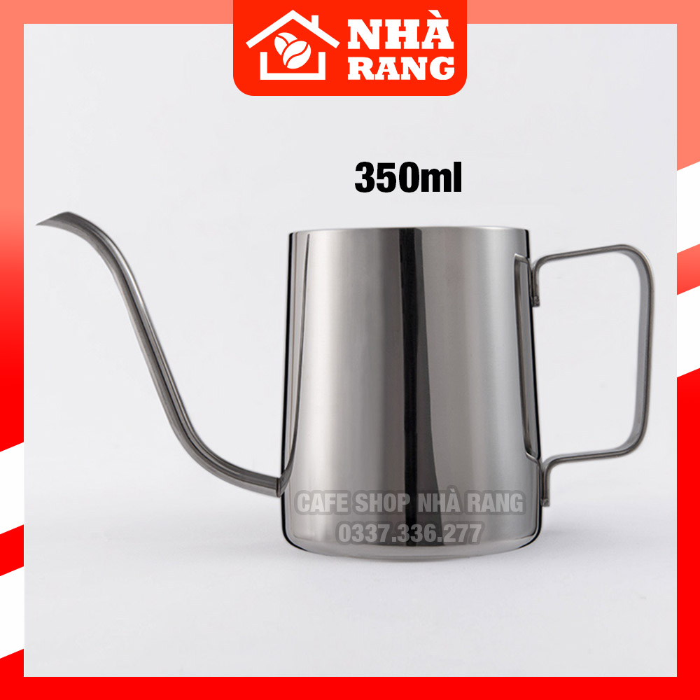 Bình rót pha cafe, bình cổ ngỗng 350ml bằng inox không gỉ | Cafe Nhà Rang