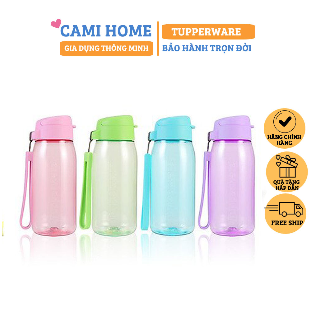 Bình Nước Lohas Flask 550ml Tupperware, Bình Nước Uống Nhựa Nguyên Sinh, Tupperware