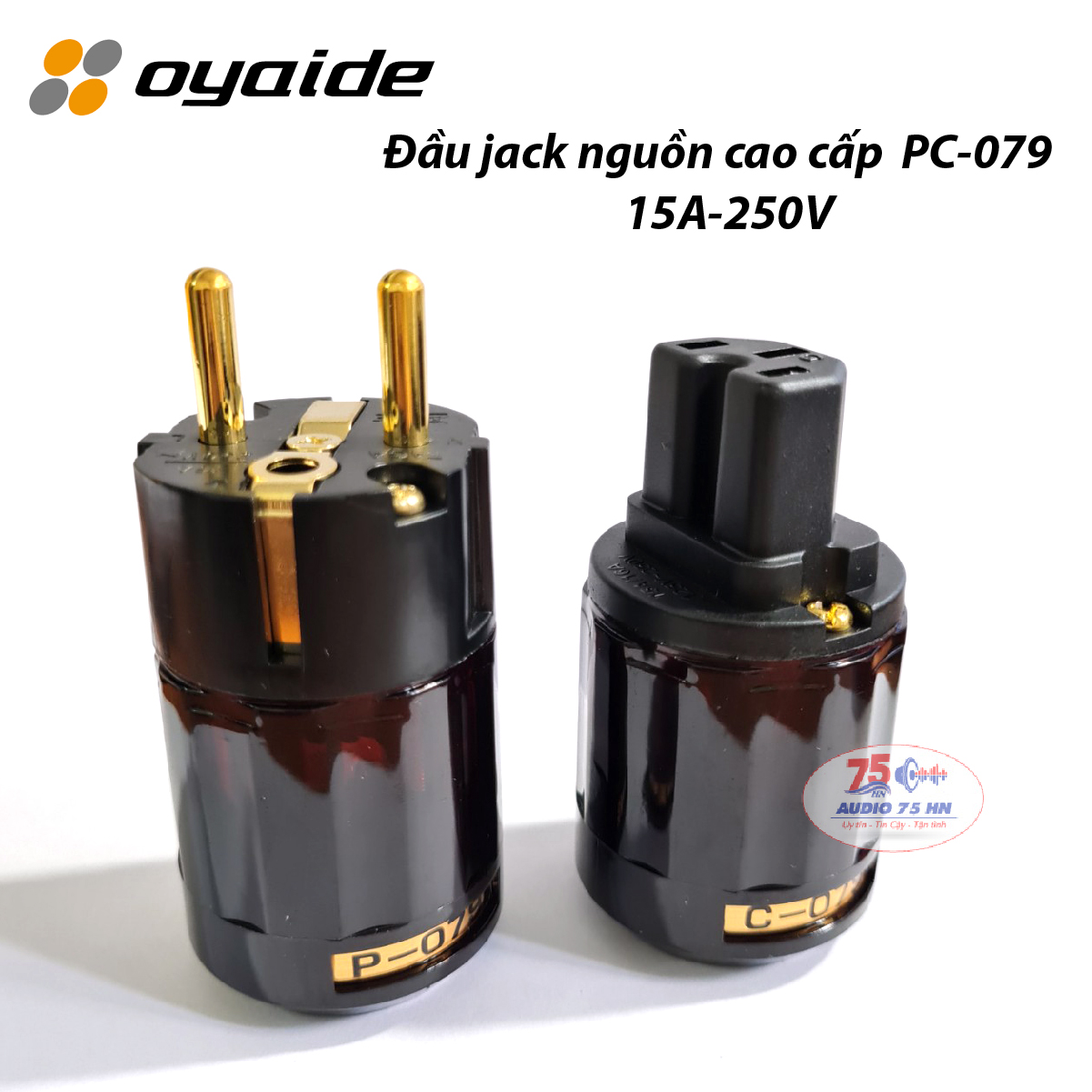Bộ jack nguồn âm thanh oyaide tiêu chuẩn châu âu - jack nguồn p079e-c079