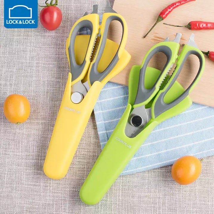 Kéo nhà bếp đa năng lock&lock dài 22.8cm có bao đựng từ tính lor131