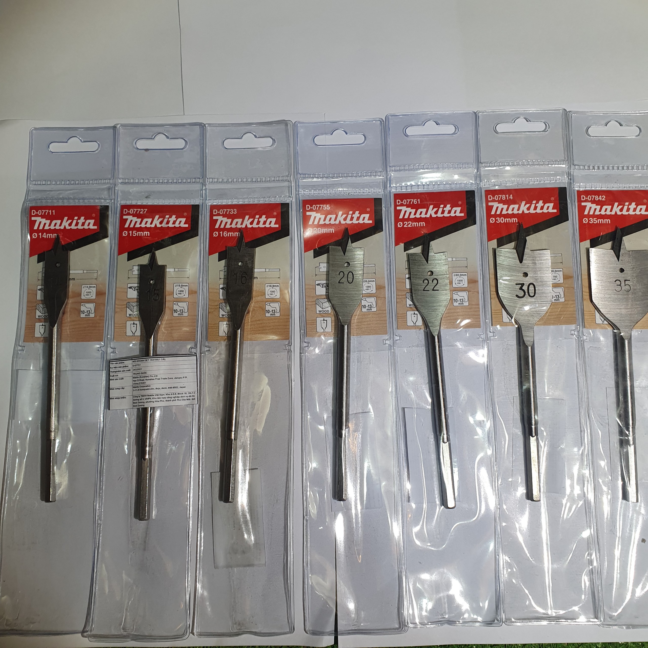 Mũi khoét gỗ dẹt Makita đui cá