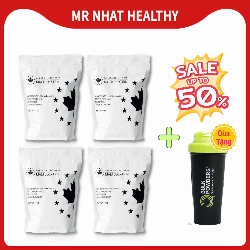 [COMBO 4 TÚI + TẶNG BÌNH] SỮA TĂNG CÂN TĂNG CƠ - MALTODEXTRIN CANADA WEIGHT AGAIN - MR NHAT HEALTHY