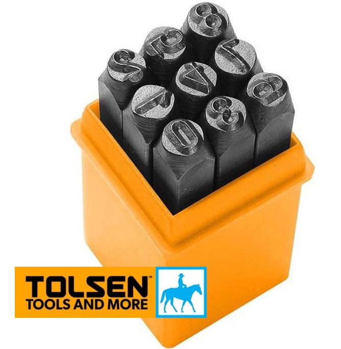 Bộ đóng số 9 cây 3mm figure punch tolsen 25094