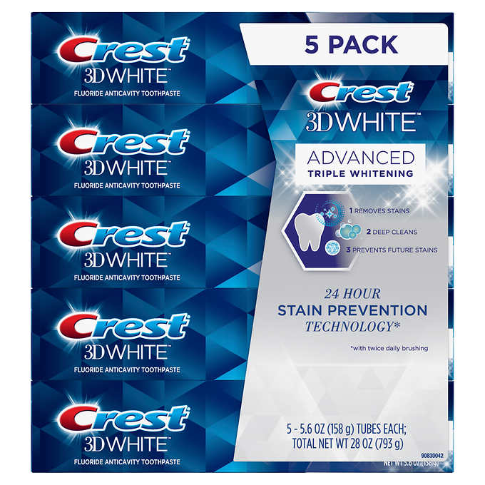 Kem đánh răng crest 3d white một lóc 158g 1 tuýp