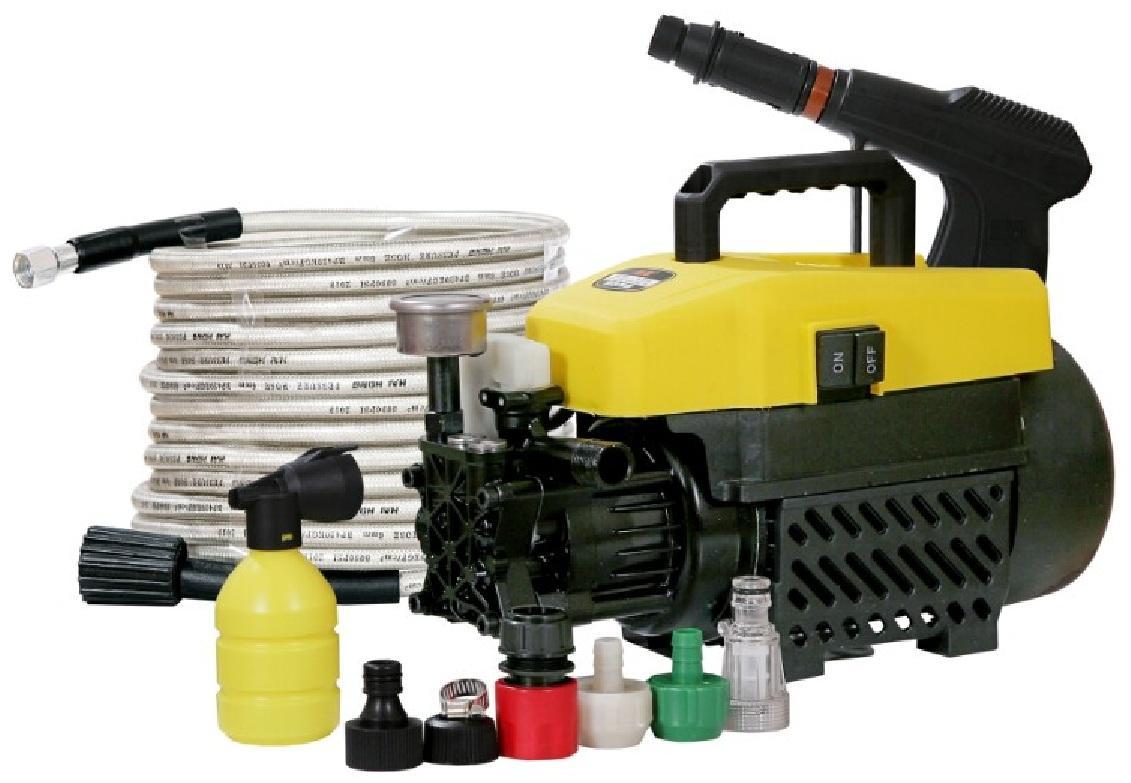 Máy xịt rửa xe cao áp rất thuận tiện cho dùng gia đình, xịt rửa xe tại nhà - Tặng đầy đủ phụ kiện đi kèm, dây áp lực 15m