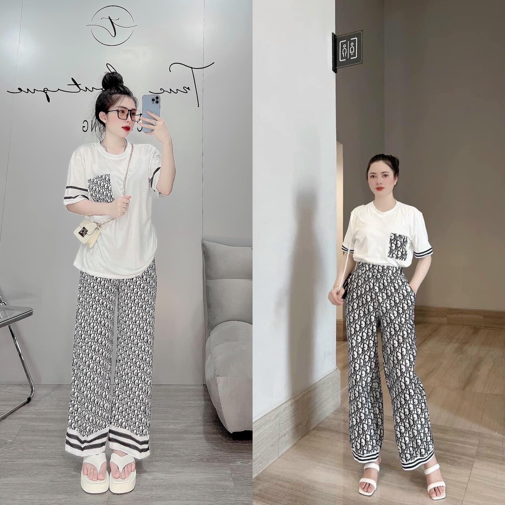 Đồ bộ nữ quần dài tay ngắn bộ mặc nhàbộ đi chơiset bộ.đồ ngủ nữđồ bộ ngủ mặc nhà đồ bộ ngố đồ thun mặc nhà