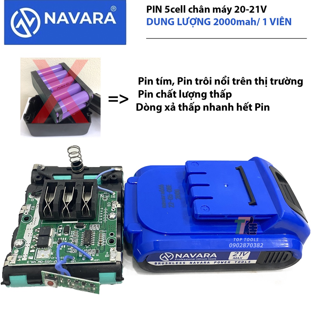 Pin máy khoan, pin máy khoan 21v, pin 5cell chân pin máy 20-21v, pin có dung lượng khủng 2000mah/1 viên