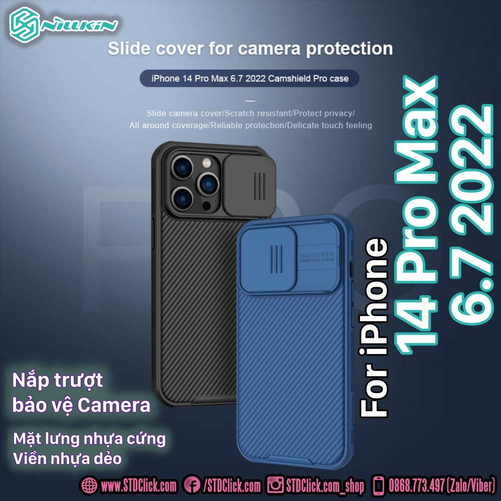 Ốp lưng iphone 14 pro max nillkin camshield pro nillkin chính hãng