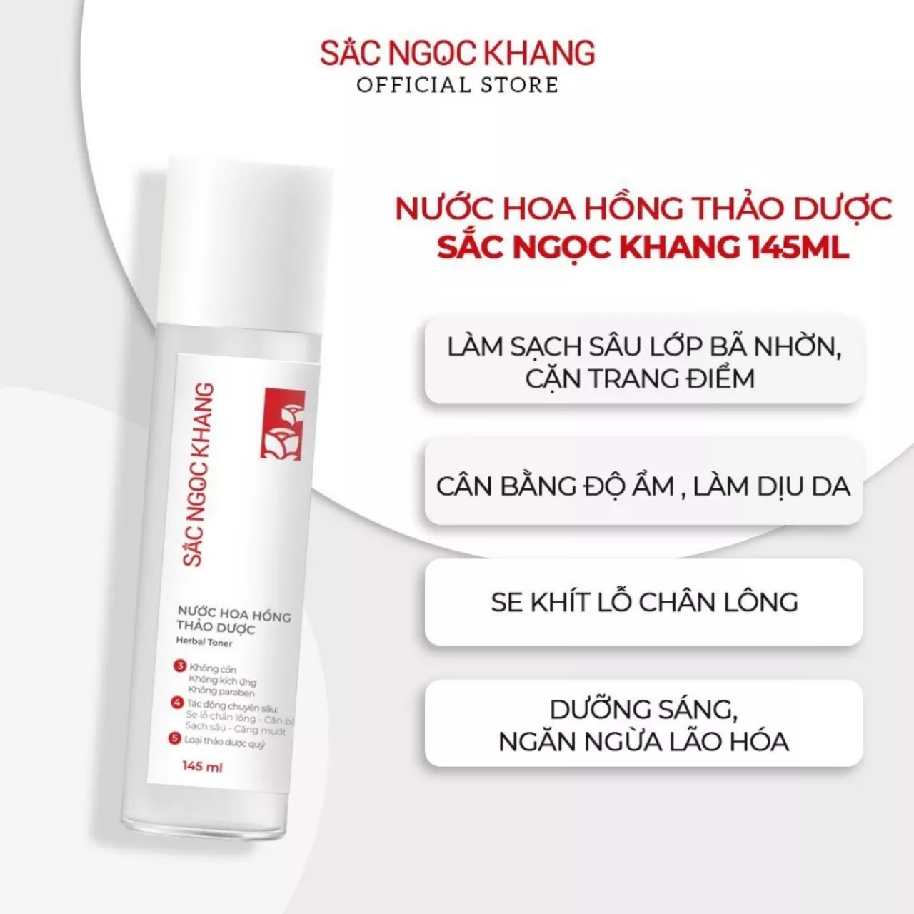 Nước hoa hồng sắc ngọc khang 145ml