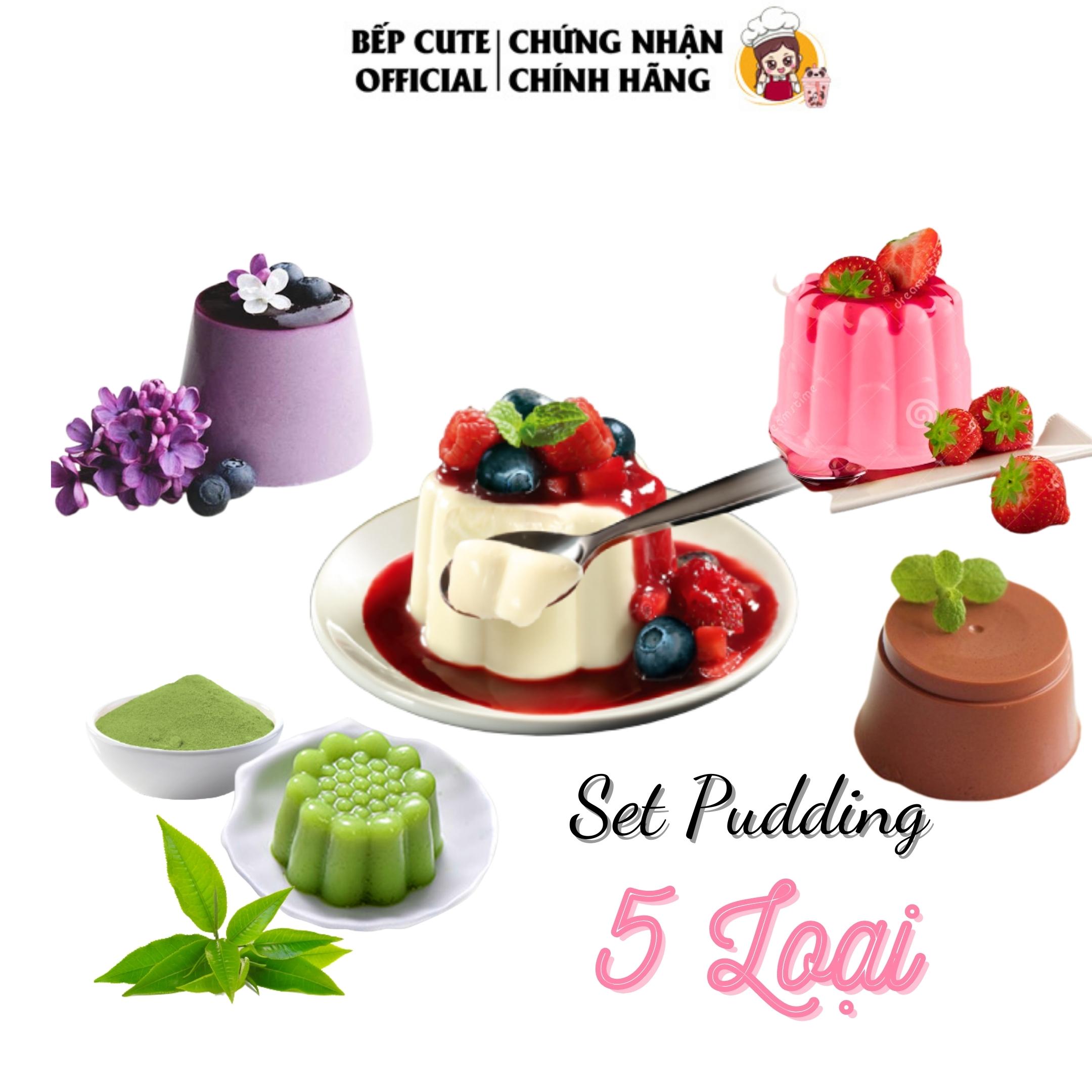 Pudding Bột 5 Loại Trứng, Dâu, Matcha, Khoai Môn, Socola Ngon Chuẩn Vị - BẾP CUTE OFFICIAL