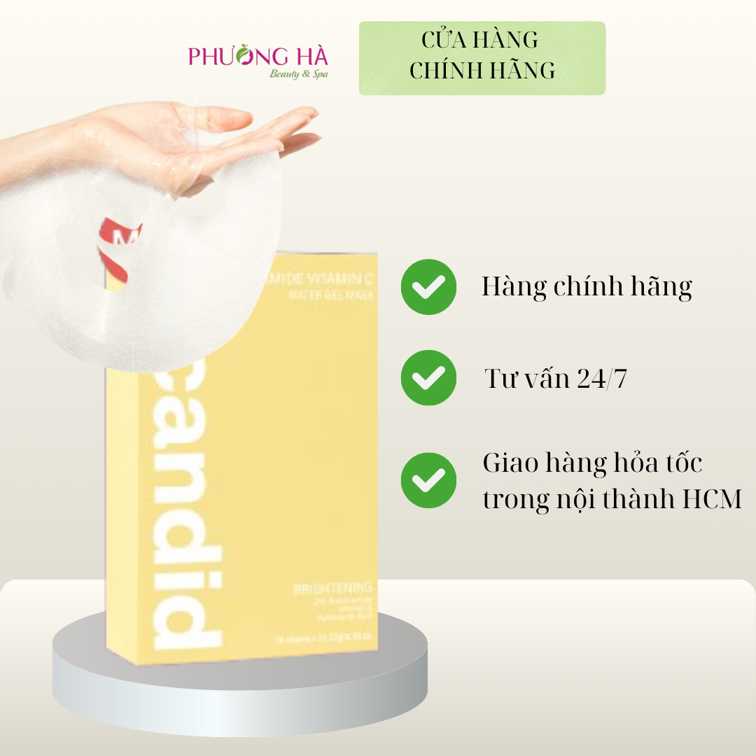 Skin Brightening Mask - Candid Niacinamide Vitamin C Water Gel Mask