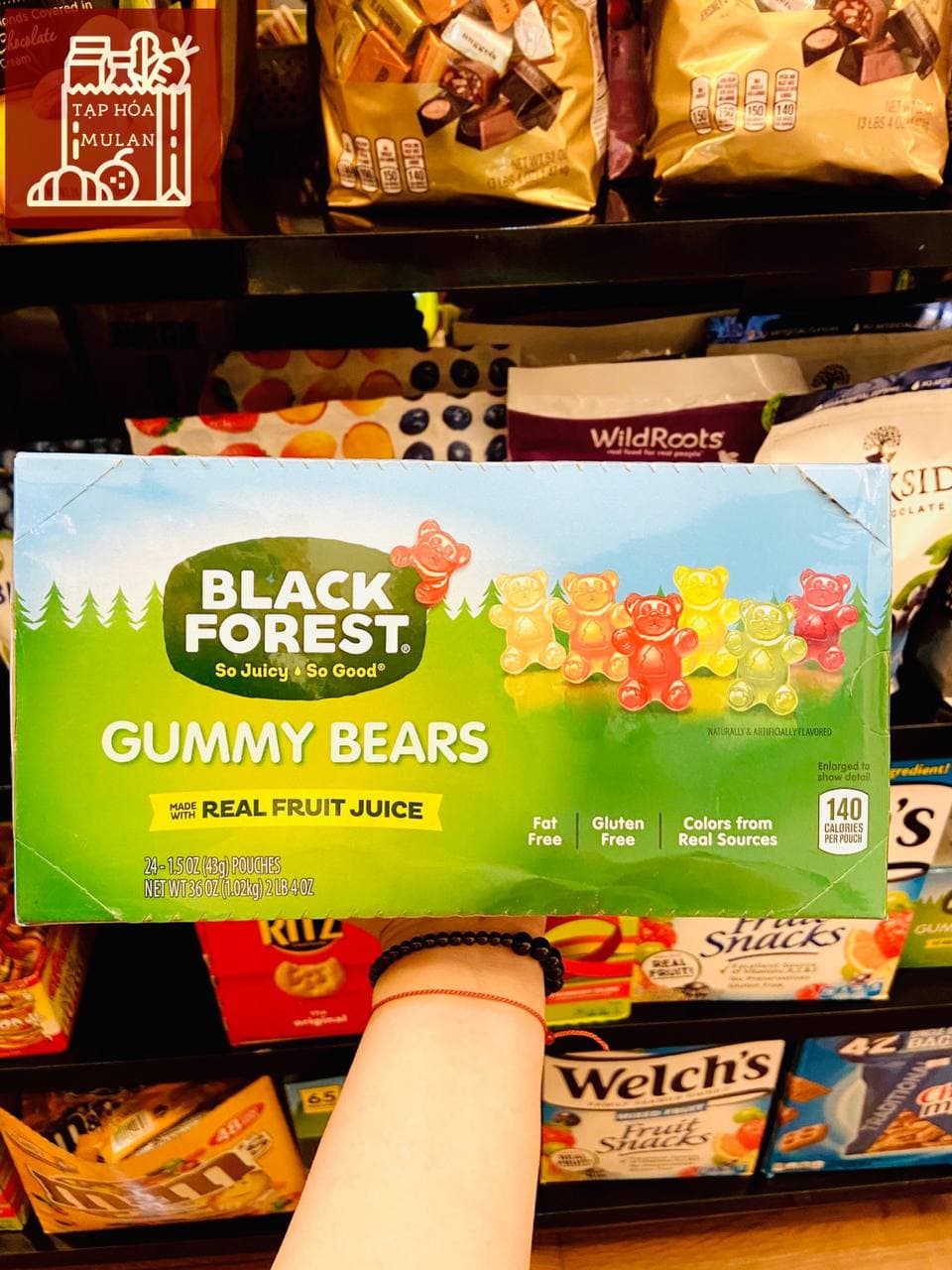 Kẹo dẻo gấu set 5gói 43g/gói - black forest organic gummy bears