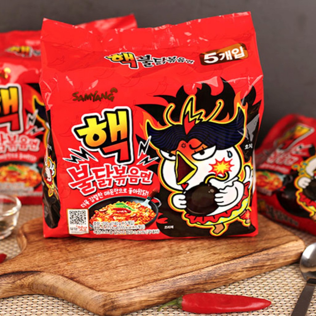 Mì cay Samyang siêu cay X2 Hàn Quốc [lốc 5 gói]