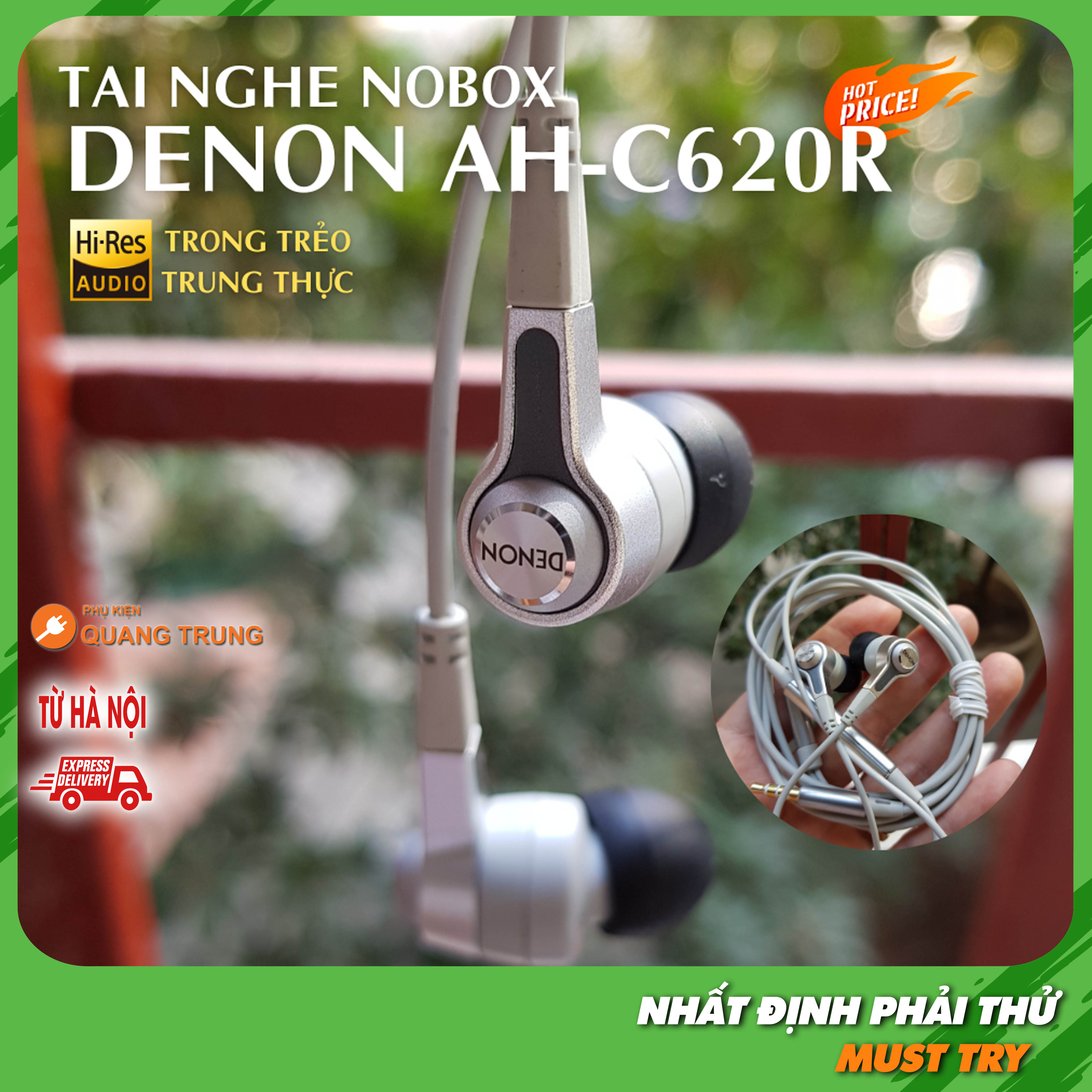 Tai nghe Denon AH-C620R hires audio, nobox chân 3.5mm