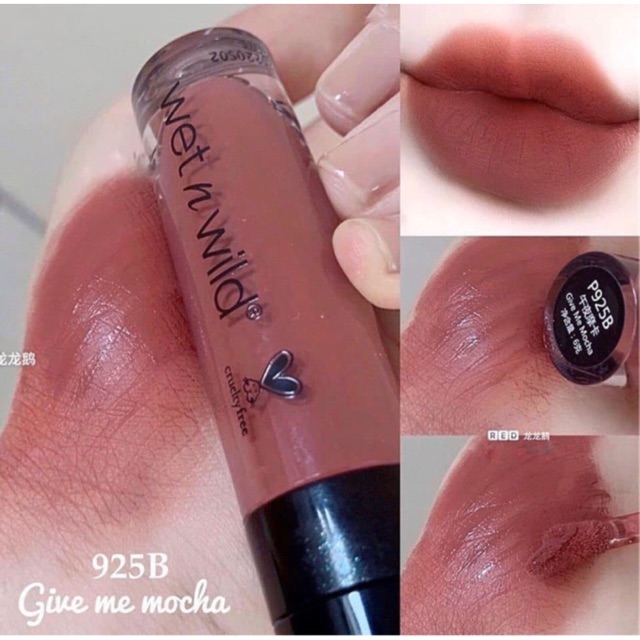 Son kem lì Wet n Wild màu nâu đất Give Me Mocha