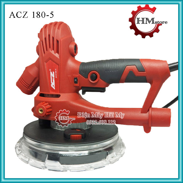 Máy chà tường có hút bụi ACZ 180-5, chỉnh tốc độ, có đèn led, công suất 1260w - Máy chà nhám, máy chà nhám tường, máy chà tường sơn nước - Vòng tua 3500v(p) - Bảo hành 6 tháng - HẢI MY STORE